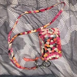 Vera Bradley Zip Up ID Lanyard